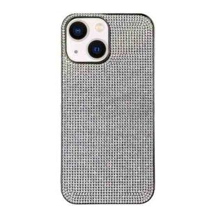 For iPhone 15 Solid Color Diamond TPU Phone Case(Silver)