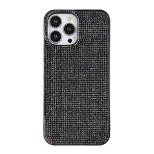 For iPhone 15 Pro Solid Color Diamond TPU Phone Case(Black)