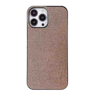 For iPhone 15 Pro Solid Color Diamond TPU Phone Case(Rose Gold)