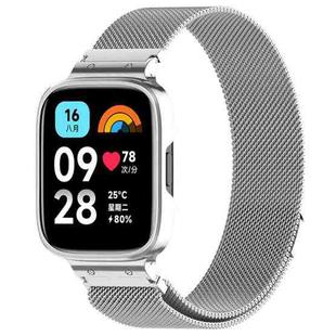 For Redmi Watch 3 Lite / Watch 3 Active 2 in 1 Milan Metal Watch Band with Watch Frame(Silver)