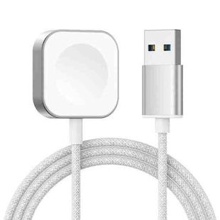 For Apple Watch USB Interface Magnetic Charger(Silver)