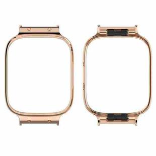 For Redmi Watch 3 Lite / Watch 3 Active Metal Watch Protective Frame(Rose Gold)