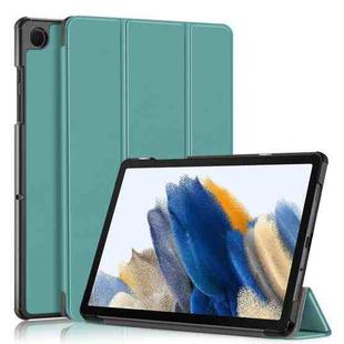 For Samsung Galaxy Tab A9 Plus 3-folding Leather Smart Tablet Case(Green)