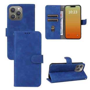 For iPhone 15 Pro Max Skin Feel Magnetic Flip Leather Phone Case(Blue)