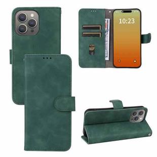 For iPhone 15 Pro Max Skin Feel Magnetic Flip Leather Phone Case(Green)