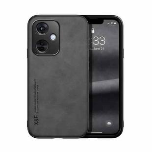 For OPPO K11x / OnePlus Nord CE3 / CE3 Lite Skin Feel Magnetic Leather Back Phone Case(Dark Grey)