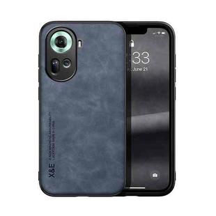 For OPPO Reno11 5G Global Skin Feel Magnetic Leather Back Phone Case(Blue)