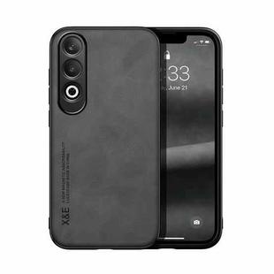 For OPPO K12 Skin Feel Magnetic Leather Back Phone Case(Dark Grey)