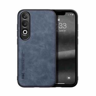 For OPPO K12 Skin Feel Magnetic Leather Back Phone Case(Blue)