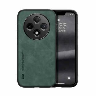 For OPPO A3 China Skin Feel Magnetic Leather Back Phone Case(Green)