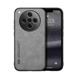 For OPPO Find X8 Pro Skin Feel Magnetic Leather Back Phone Case(Light Grey)