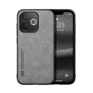 For OPPO A5 Pro 5G Skin Feel Magnetic Leather Back Phone Case(Light Grey)