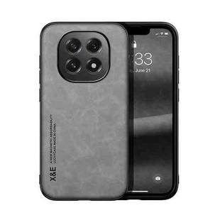 For OPPO A5 5G Global Skin Feel Magnetic Leather Back Phone Case(Light Grey)