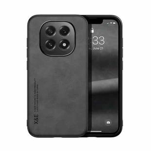 For OPPO A5 5G Global Skin Feel Magnetic Leather Back Phone Case(Dark Grey)