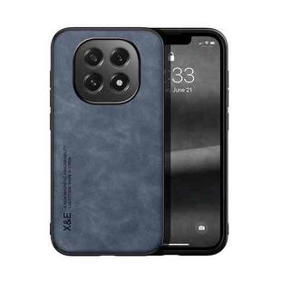 For OPPO A5 5G Global Skin Feel Magnetic Leather Back Phone Case(Blue)
