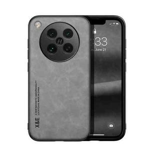 For OPPO Find X8s Skin Feel Magnetic Leather Back Phone Case(Light Grey)