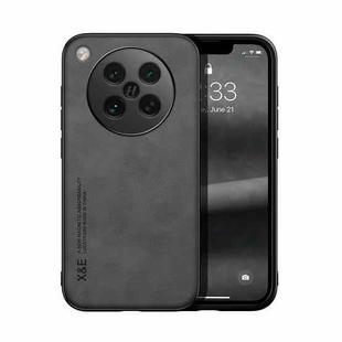 For OPPO Find X8s Skin Feel Magnetic Leather Back Phone Case(Dark Grey)