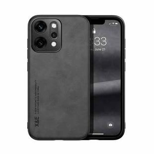 For OPPO Reno14 Pro Global Skin Feel Magnetic Leather Back Phone Case(Dark Grey)