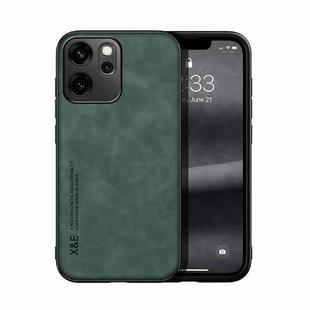 For OPPO  Reno14 F 5G Skin Feel Magnetic Leather Back Phone Case(Green)