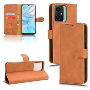 For Blackview OSCAL C70 Skin Feel Magnetic Flip Leather Phone Case(Brown)