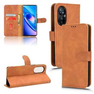 For Blackview A200 Pro Skin Feel Magnetic Flip Leather Phone Case(Brown)