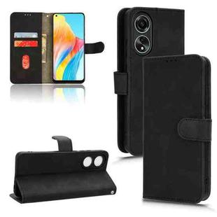 For OPPO A78 4G Skin Feel Magnetic Flip Leather Phone Case(Black)