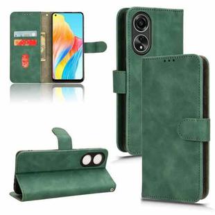 For OPPO A78 4G Skin Feel Magnetic Flip Leather Phone Case(Green)