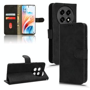 For OPPO A2 Pro Skin Feel Magnetic Flip Leather Phone Case(Black)