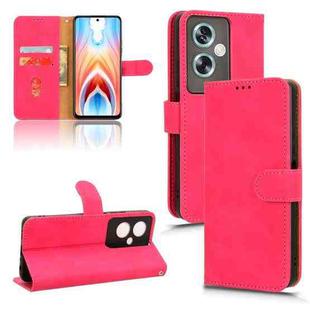 For OPPO A79 5G Skin Feel Magnetic Flip Leather Phone Case(Rose Red)
