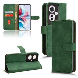 For OPPO Reno11 F Skin Feel Magnetic Flip Leather Phone Case(Green)