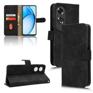 For OPPO A60 4G Skin Feel Magnetic Flip Leather Phone Case(Black)