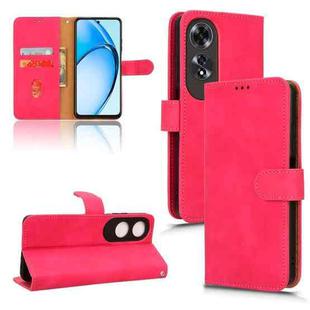 For OPPO A60 4G Skin Feel Magnetic Flip Leather Phone Case(Rose Red)
