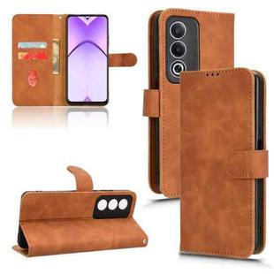 For OPPO A3 Pro Global Skin Feel Magnetic Flip Leather Phone Case(Brown)