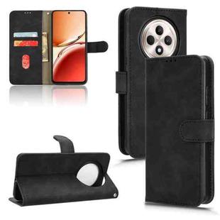 For OPPO Reno12 F 5G Skin Feel Magnetic Flip Leather Phone Case(Black)