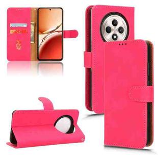 For OPPO Reno12 F 5G Skin Feel Magnetic Flip Leather Phone Case(Rose Red)