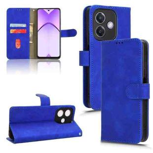 For OPPO A3x 5G Skin Feel Magnetic Flip Leather Phone Case(Blue)