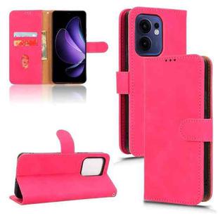 For OPPO Reno13 F 5G Skin Feel Magnetic Flip Leather Phone Case(Rose Red)