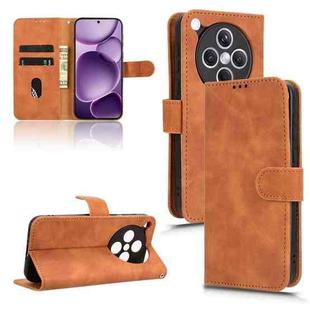 For OPPO Find X8s+ 5G Skin Feel Magnetic Flip Leather Phone Case(Brown)