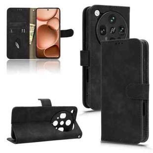 For OPPO Find X8 Ultra 5G Skin Feel Magnetic Flip Leather Phone Case(Black)