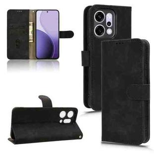 For OPPO Reno14 Global Skin Feel Magnetic Flip Leather Phone Case(Black)