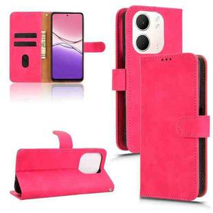 For OPPO A5x 5G / 4G Skin Feel Magnetic Flip Leather Phone Case(Rose Red)