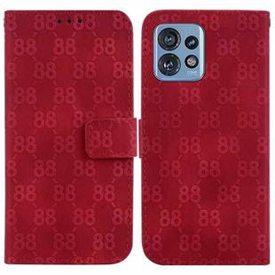 For Motorola Edge 40 Pro Double 8-shaped Embossed Leather Phone Case(Red)