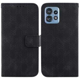 For Motorola Edge 40 Pro Double 8-shaped Embossed Leather Phone Case(Black)