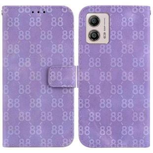 For Motorola Moto G13 / G23 / G53 Double 8-shaped Embossed Leather Phone Case(Purple)