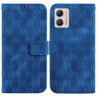 For Motorola Moto G13 / G23 / G53 Double 8-shaped Embossed Leather Phone Case(Blue)