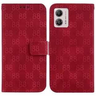 For Motorola Moto G13 / G23 / G53 Double 8-shaped Embossed Leather Phone Case(Red)