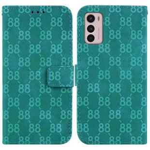 For Motorola Moto G42 Double 8-shaped Embossed Leather Phone Case(Green)