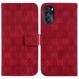 For Motorola Moto G 2022 Double 8-shaped Embossed Leather Phone Case(Red)