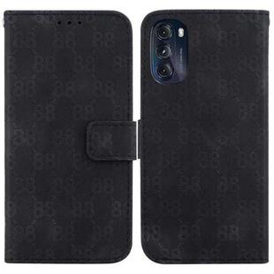 For Motorola Moto G 2022 Double 8-shaped Embossed Leather Phone Case(Black)