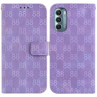 For Motorola Moto G Stylus 5G 2022 Double 8-shaped Embossed Leather Phone Case(Purple)